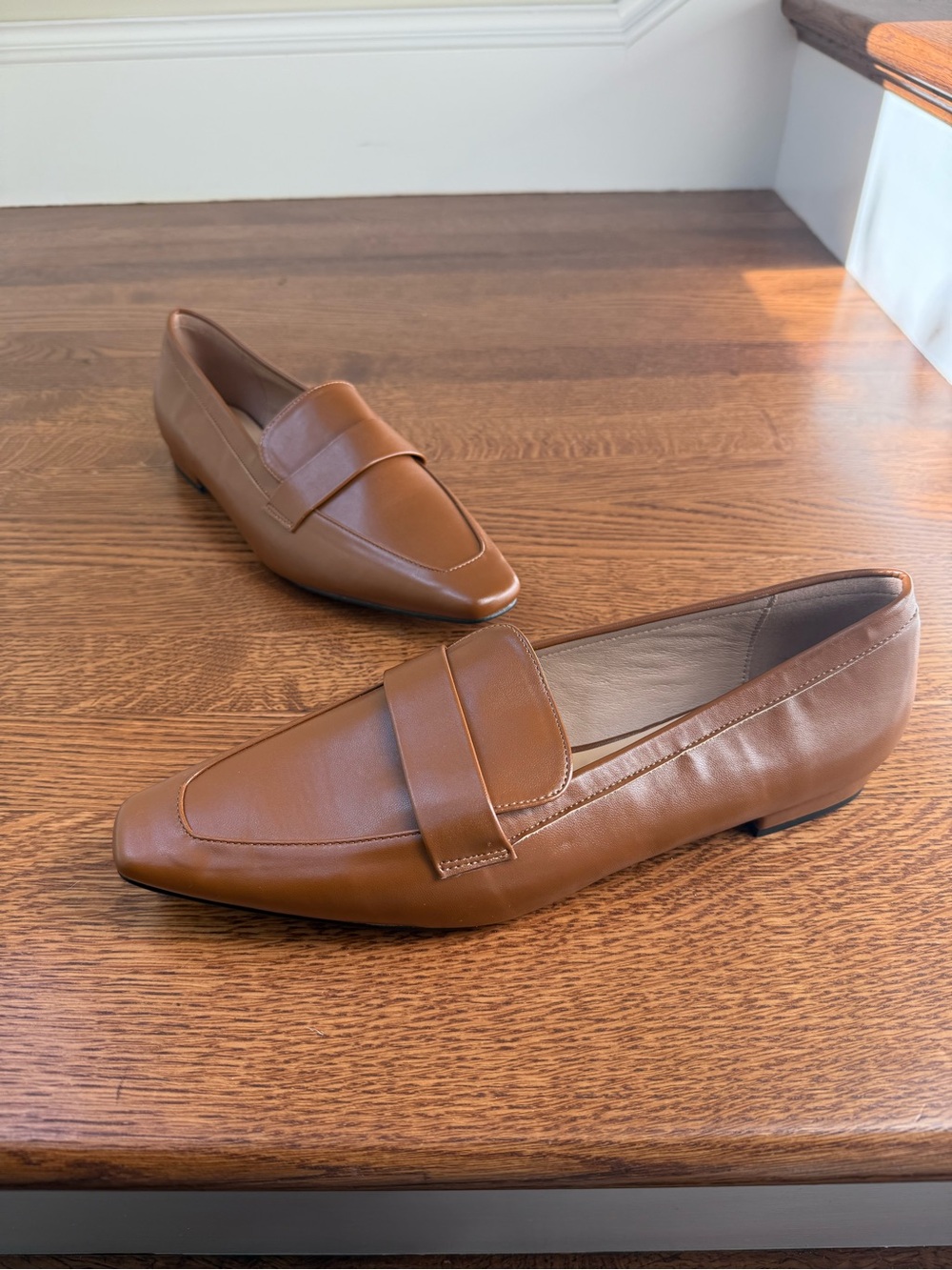 C PARAVANO Pinoa Penny Loafers Square Leather Academia Preppy Classic 41.5 11